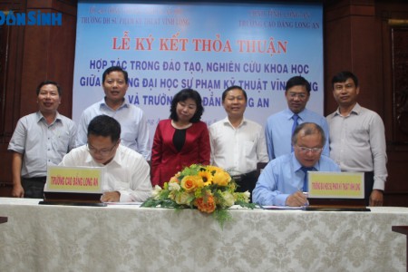 Trường ĐH Sư phạm Kỹ thuật Vĩnh Long hợp tác đào tạo với Trường Cao đẳng Long An