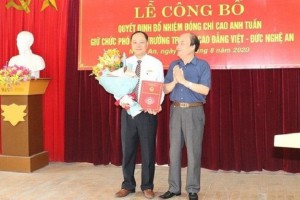 Trường Cao đẳng Việt Đức Nghệ An có Phó hiệu trưởng mới