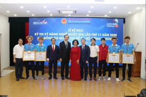 Kỹ năng nghề quốc gia 2020: Hiệp hội GDNN và nghề CTXH Việt Nam lọt Top 10 đoàn có thành tích xuất sắc nhất