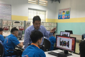 CĐ Cơ điện và Xây dựng Bắc Ninh: Hấp dẫn nghề Công nghệ ô tô với công nghệ thực hành ảo